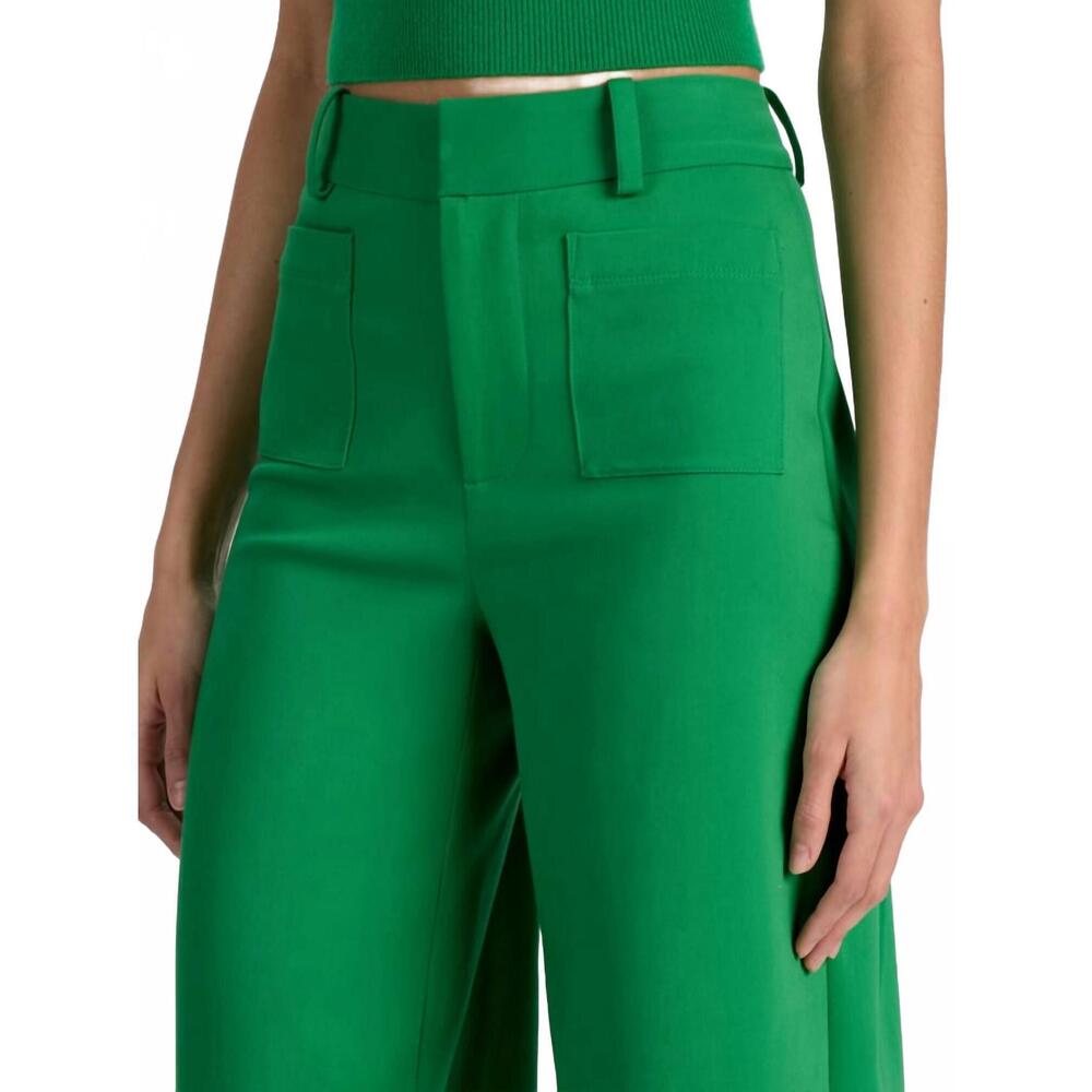 NEW ALICE + OLIVIA zoe ankle trouser in green - Picture 6 of 7